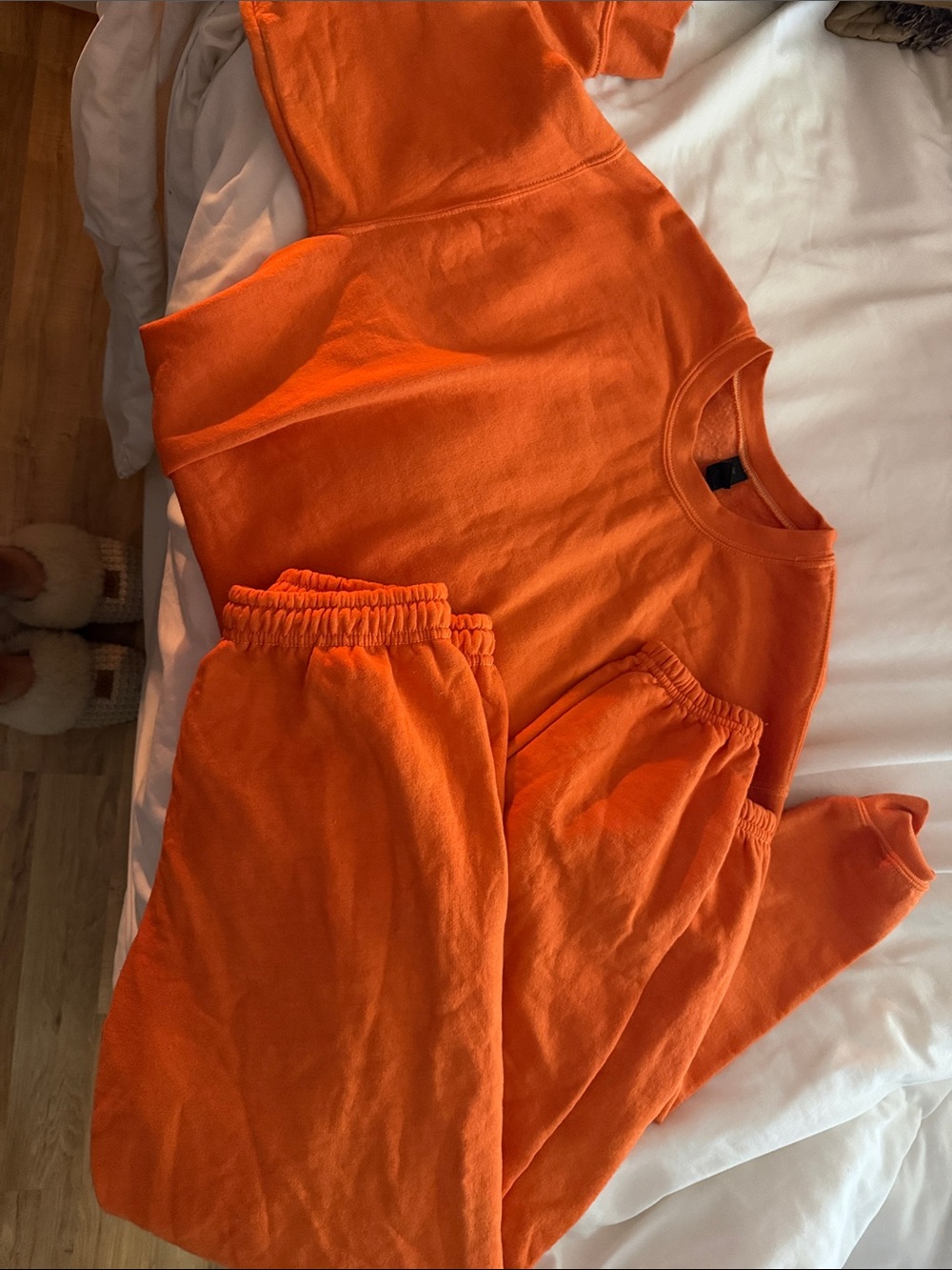 Orange Women's Sweatshirt & Jogger Set
